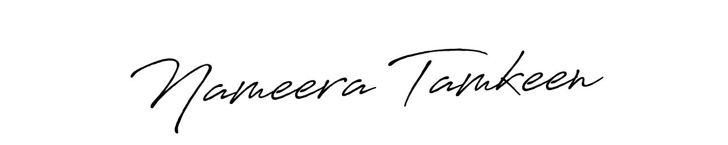 You can use this online signature creator to create a handwritten signature for the name Nameera Tamkeen. This is the best online autograph maker. Nameera Tamkeen signature style 7 images and pictures png