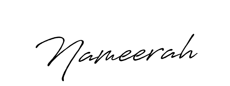 How to make Nameerah signature? Antro_Vectra_Bolder is a professional autograph style. Create handwritten signature for Nameerah name. Nameerah signature style 7 images and pictures png