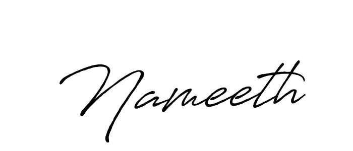 Create a beautiful signature design for name Nameeth. With this signature (Antro_Vectra_Bolder) fonts, you can make a handwritten signature for free. Nameeth signature style 7 images and pictures png