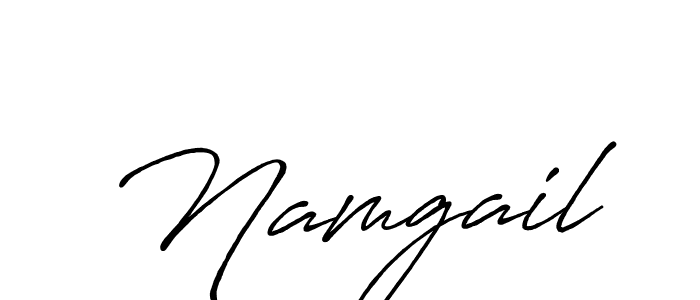 How to make Namgail name signature. Use Antro_Vectra_Bolder style for creating short signs online. This is the latest handwritten sign. Namgail signature style 7 images and pictures png