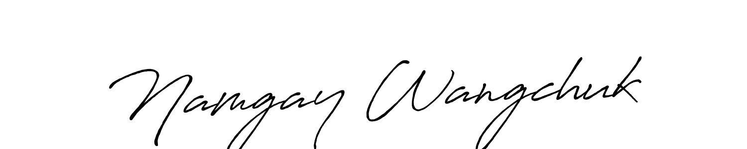 Use a signature maker to create a handwritten signature online. With this signature software, you can design (Antro_Vectra_Bolder) your own signature for name Namgay Wangchuk. Namgay Wangchuk signature style 7 images and pictures png