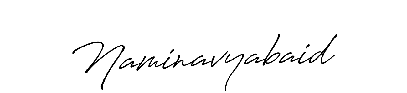 Use a signature maker to create a handwritten signature online. With this signature software, you can design (Antro_Vectra_Bolder) your own signature for name Naminavyabaid. Naminavyabaid signature style 7 images and pictures png