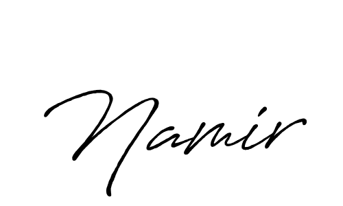 How to make Namir signature? Antro_Vectra_Bolder is a professional autograph style. Create handwritten signature for Namir name. Namir signature style 7 images and pictures png