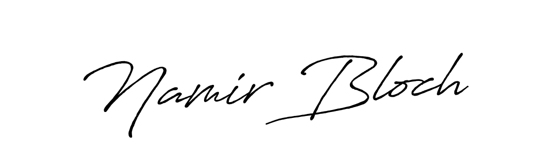 How to make Namir Bloch name signature. Use Antro_Vectra_Bolder style for creating short signs online. This is the latest handwritten sign. Namir Bloch signature style 7 images and pictures png