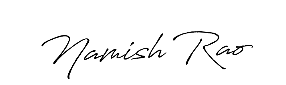 Design your own signature with our free online signature maker. With this signature software, you can create a handwritten (Antro_Vectra_Bolder) signature for name Namish Rao. Namish Rao signature style 7 images and pictures png