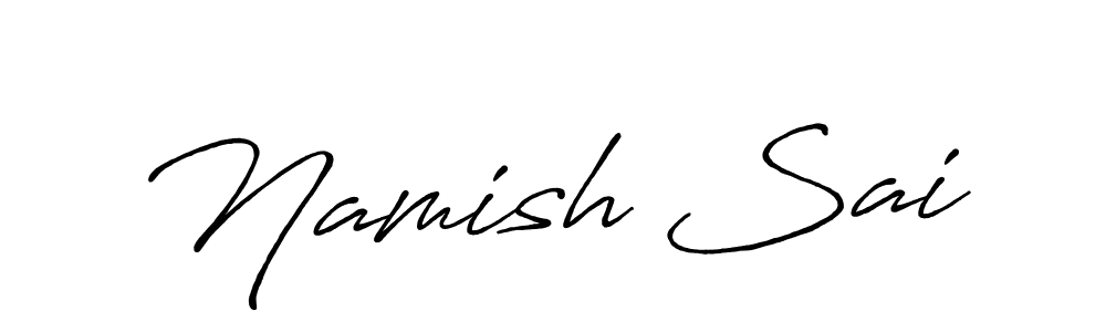 How to make Namish Sai signature? Antro_Vectra_Bolder is a professional autograph style. Create handwritten signature for Namish Sai name. Namish Sai signature style 7 images and pictures png