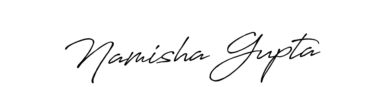 Make a beautiful signature design for name Namisha Gupta. With this signature (Antro_Vectra_Bolder) style, you can create a handwritten signature for free. Namisha Gupta signature style 7 images and pictures png
