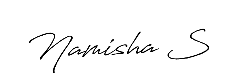 How to make Namisha S signature? Antro_Vectra_Bolder is a professional autograph style. Create handwritten signature for Namisha S name. Namisha S signature style 7 images and pictures png