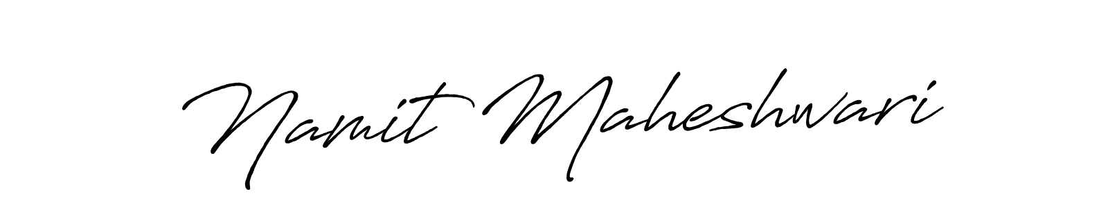 Make a beautiful signature design for name Namit Maheshwari. With this signature (Antro_Vectra_Bolder) style, you can create a handwritten signature for free. Namit Maheshwari signature style 7 images and pictures png