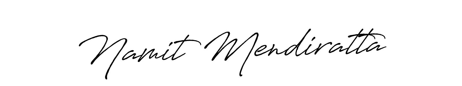 Make a beautiful signature design for name Namit Mendiratta. With this signature (Antro_Vectra_Bolder) style, you can create a handwritten signature for free. Namit Mendiratta signature style 7 images and pictures png