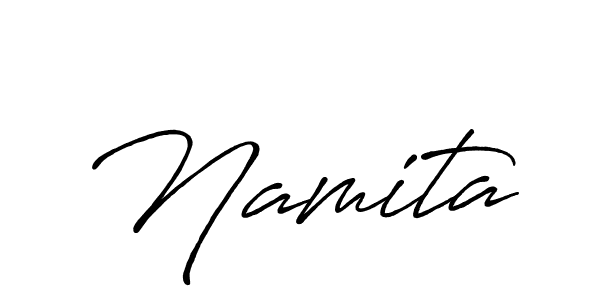 Similarly Antro_Vectra_Bolder is the best handwritten signature design. Signature creator online .You can use it as an online autograph creator for name Namita. Namita signature style 7 images and pictures png