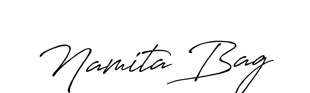 Design your own signature with our free online signature maker. With this signature software, you can create a handwritten (Antro_Vectra_Bolder) signature for name Namita Bag. Namita Bag signature style 7 images and pictures png