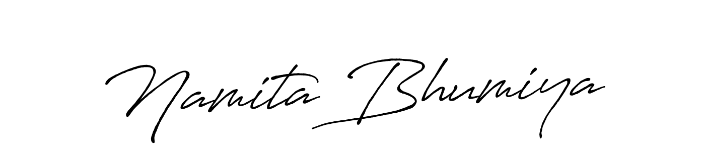 Create a beautiful signature design for name Namita Bhumiya. With this signature (Antro_Vectra_Bolder) fonts, you can make a handwritten signature for free. Namita Bhumiya signature style 7 images and pictures png