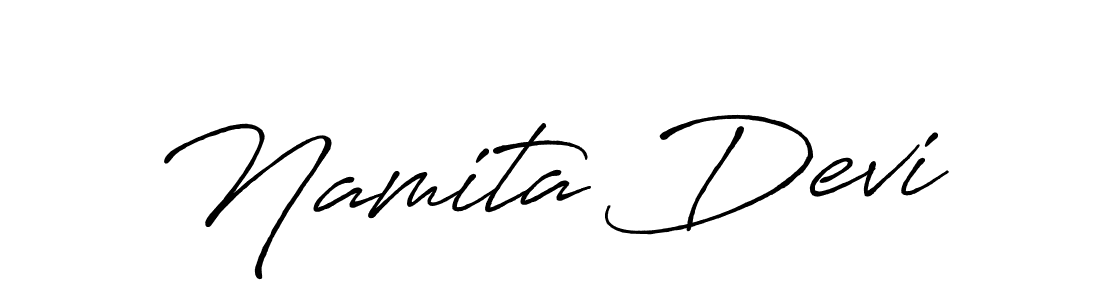 Design your own signature with our free online signature maker. With this signature software, you can create a handwritten (Antro_Vectra_Bolder) signature for name Namita Devi. Namita Devi signature style 7 images and pictures png