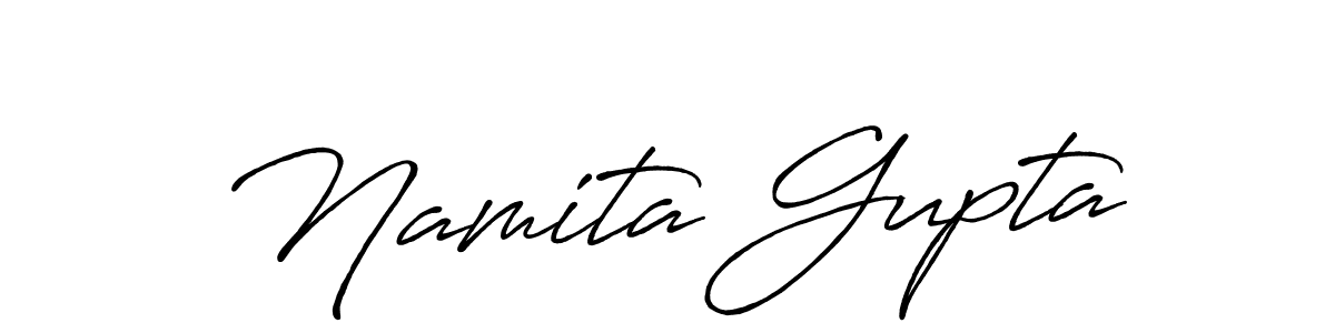 Namita Gupta stylish signature style. Best Handwritten Sign (Antro_Vectra_Bolder) for my name. Handwritten Signature Collection Ideas for my name Namita Gupta. Namita Gupta signature style 7 images and pictures png