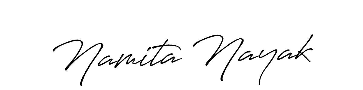 Make a beautiful signature design for name Namita Nayak. With this signature (Antro_Vectra_Bolder) style, you can create a handwritten signature for free. Namita Nayak signature style 7 images and pictures png