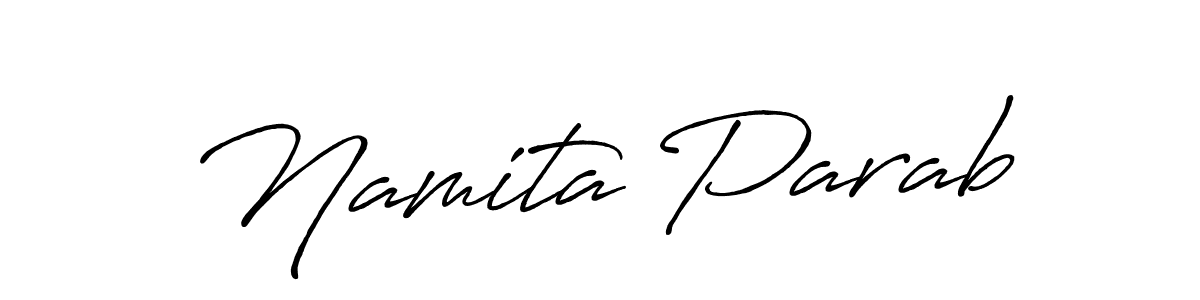 Antro_Vectra_Bolder is a professional signature style that is perfect for those who want to add a touch of class to their signature. It is also a great choice for those who want to make their signature more unique. Get Namita Parab name to fancy signature for free. Namita Parab signature style 7 images and pictures png