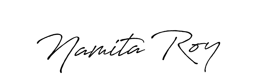 Antro_Vectra_Bolder is a professional signature style that is perfect for those who want to add a touch of class to their signature. It is also a great choice for those who want to make their signature more unique. Get Namita Roy name to fancy signature for free. Namita Roy signature style 7 images and pictures png
