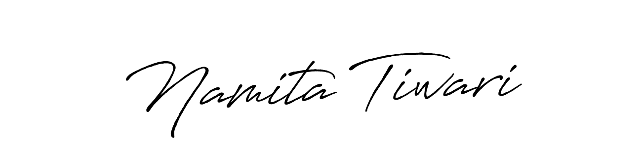 Create a beautiful signature design for name Namita Tiwari. With this signature (Antro_Vectra_Bolder) fonts, you can make a handwritten signature for free. Namita Tiwari signature style 7 images and pictures png