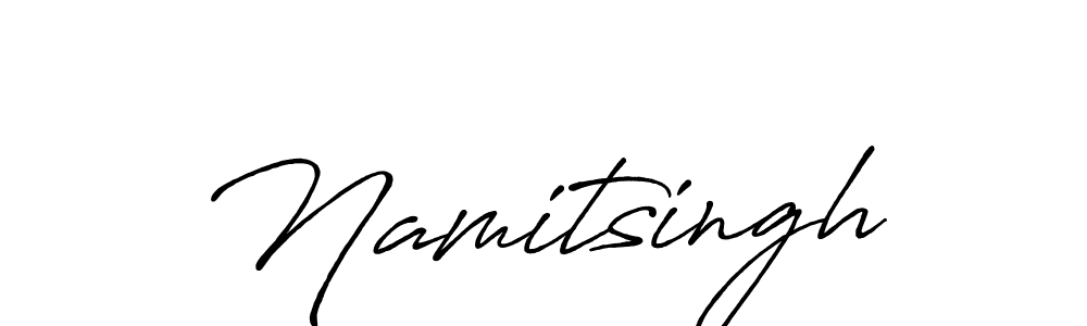 How to make Namitsingh signature? Antro_Vectra_Bolder is a professional autograph style. Create handwritten signature for Namitsingh name. Namitsingh signature style 7 images and pictures png