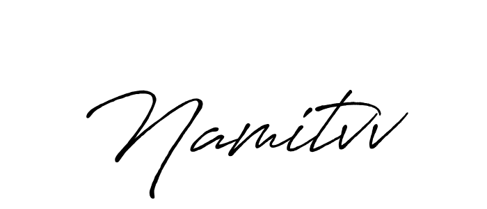 It looks lik you need a new signature style for name Namitvv. Design unique handwritten (Antro_Vectra_Bolder) signature with our free signature maker in just a few clicks. Namitvv signature style 7 images and pictures png