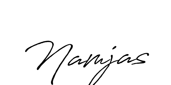 The best way (Antro_Vectra_Bolder) to make a short signature is to pick only two or three words in your name. The name Namjas include a total of six letters. For converting this name. Namjas signature style 7 images and pictures png