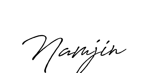 You should practise on your own different ways (Antro_Vectra_Bolder) to write your name (Namjin) in signature. don't let someone else do it for you. Namjin signature style 7 images and pictures png