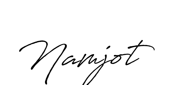 Use a signature maker to create a handwritten signature online. With this signature software, you can design (Antro_Vectra_Bolder) your own signature for name Namjot. Namjot signature style 7 images and pictures png