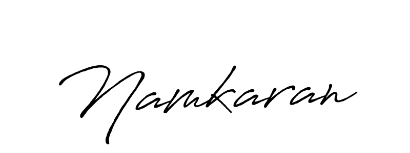 Use a signature maker to create a handwritten signature online. With this signature software, you can design (Antro_Vectra_Bolder) your own signature for name Namkaran. Namkaran signature style 7 images and pictures png