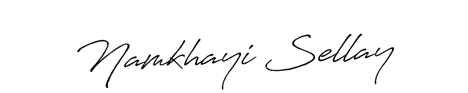 Similarly Antro_Vectra_Bolder is the best handwritten signature design. Signature creator online .You can use it as an online autograph creator for name Namkhayi Sellay. Namkhayi Sellay signature style 7 images and pictures png