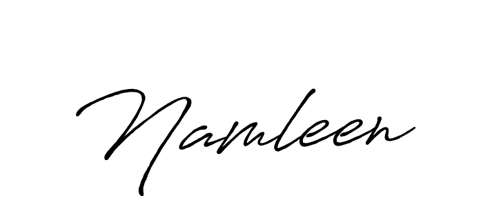 Use a signature maker to create a handwritten signature online. With this signature software, you can design (Antro_Vectra_Bolder) your own signature for name Namleen. Namleen signature style 7 images and pictures png
