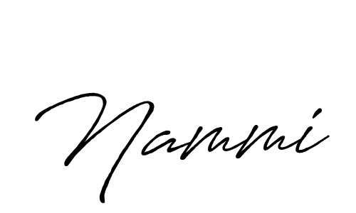 How to make Nammi name signature. Use Antro_Vectra_Bolder style for creating short signs online. This is the latest handwritten sign. Nammi signature style 7 images and pictures png