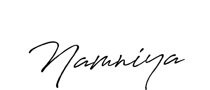 It looks lik you need a new signature style for name Namniya. Design unique handwritten (Antro_Vectra_Bolder) signature with our free signature maker in just a few clicks. Namniya signature style 7 images and pictures png