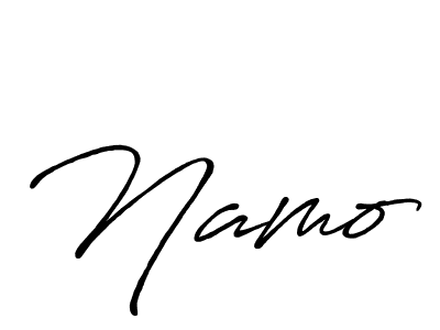 The best way (Antro_Vectra_Bolder) to make a short signature is to pick only two or three words in your name. The name Namo include a total of six letters. For converting this name. Namo signature style 7 images and pictures png