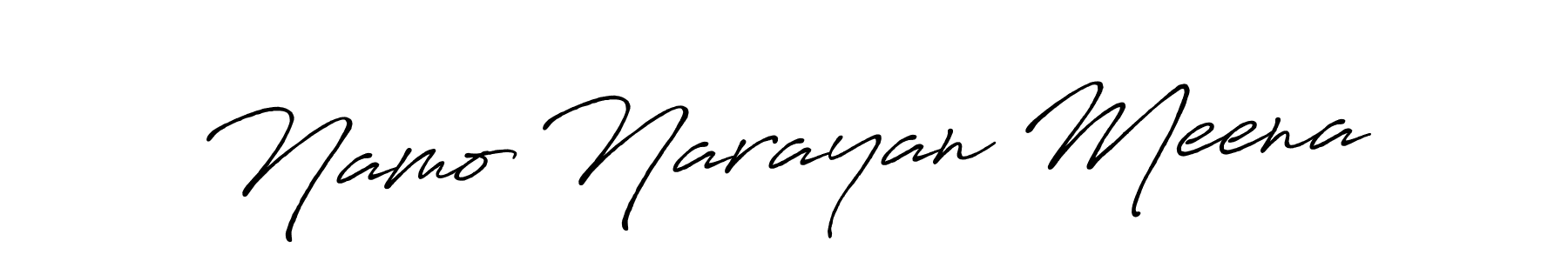 Namo Narayan Meena stylish signature style. Best Handwritten Sign (Antro_Vectra_Bolder) for my name. Handwritten Signature Collection Ideas for my name Namo Narayan Meena. Namo Narayan Meena signature style 7 images and pictures png