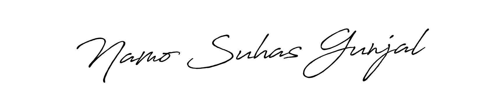 It looks lik you need a new signature style for name Namo Suhas Gunjal. Design unique handwritten (Antro_Vectra_Bolder) signature with our free signature maker in just a few clicks. Namo Suhas Gunjal signature style 7 images and pictures png