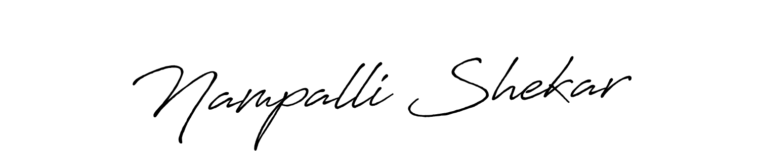 You should practise on your own different ways (Antro_Vectra_Bolder) to write your name (Nampalli Shekar) in signature. don't let someone else do it for you. Nampalli Shekar signature style 7 images and pictures png