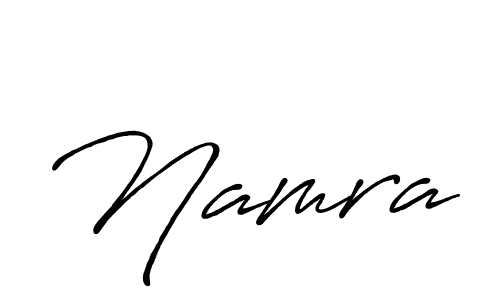 How to make Namra signature? Antro_Vectra_Bolder is a professional autograph style. Create handwritten signature for Namra name. Namra signature style 7 images and pictures png