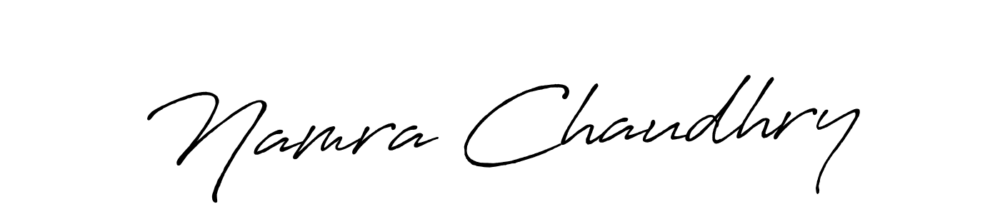 Make a short Namra Chaudhry signature style. Manage your documents anywhere anytime using Antro_Vectra_Bolder. Create and add eSignatures, submit forms, share and send files easily. Namra Chaudhry signature style 7 images and pictures png