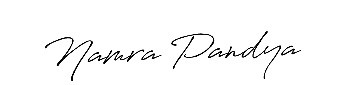 Design your own signature with our free online signature maker. With this signature software, you can create a handwritten (Antro_Vectra_Bolder) signature for name Namra Pandya. Namra Pandya signature style 7 images and pictures png