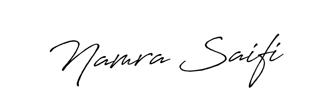 How to make Namra Saifi signature? Antro_Vectra_Bolder is a professional autograph style. Create handwritten signature for Namra Saifi name. Namra Saifi signature style 7 images and pictures png