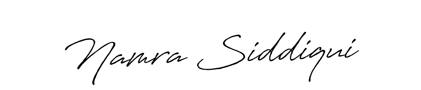 Use a signature maker to create a handwritten signature online. With this signature software, you can design (Antro_Vectra_Bolder) your own signature for name Namra Siddiqui. Namra Siddiqui signature style 7 images and pictures png