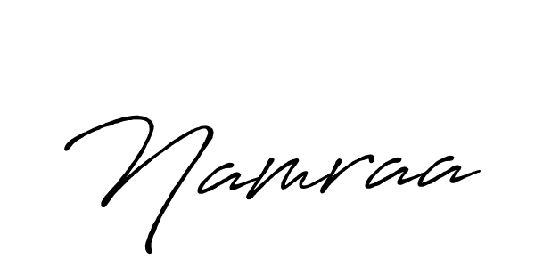 Create a beautiful signature design for name Namraa. With this signature (Antro_Vectra_Bolder) fonts, you can make a handwritten signature for free. Namraa signature style 7 images and pictures png