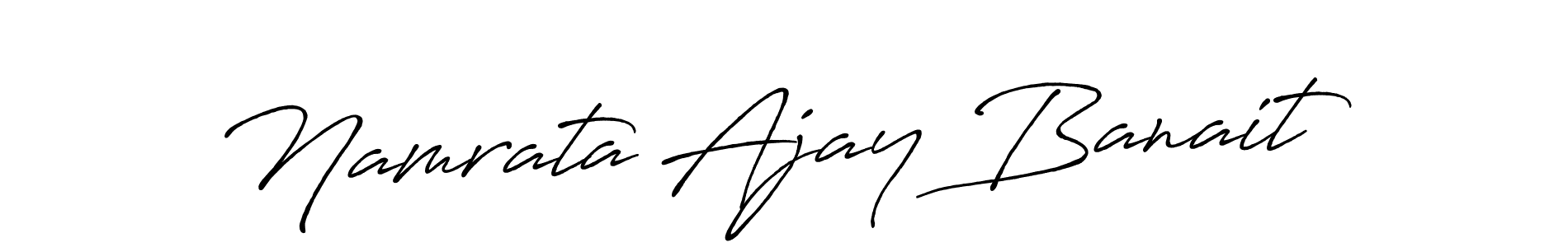 You should practise on your own different ways (Antro_Vectra_Bolder) to write your name (Namrata Ajay Banait) in signature. don't let someone else do it for you. Namrata Ajay Banait signature style 7 images and pictures png