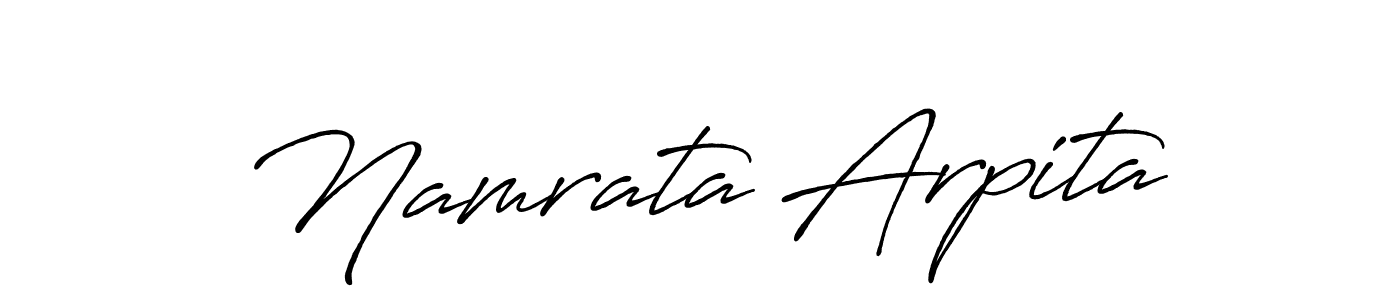 Make a beautiful signature design for name Namrata Arpita. With this signature (Antro_Vectra_Bolder) style, you can create a handwritten signature for free. Namrata Arpita signature style 7 images and pictures png