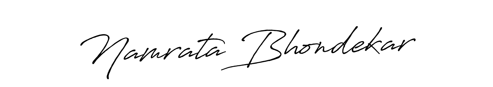 Create a beautiful signature design for name Namrata Bhondekar. With this signature (Antro_Vectra_Bolder) fonts, you can make a handwritten signature for free. Namrata Bhondekar signature style 7 images and pictures png