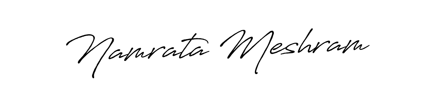 Namrata Meshram stylish signature style. Best Handwritten Sign (Antro_Vectra_Bolder) for my name. Handwritten Signature Collection Ideas for my name Namrata Meshram. Namrata Meshram signature style 7 images and pictures png