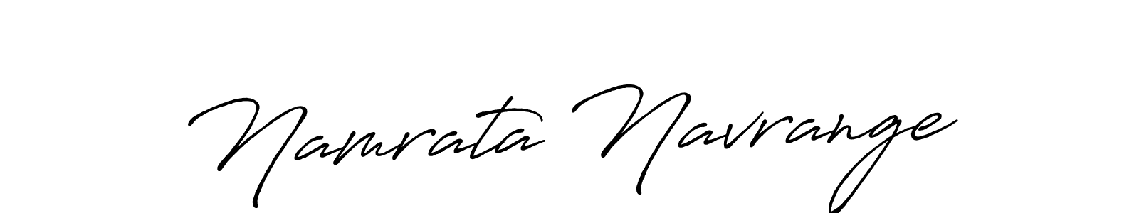 How to make Namrata Navrange name signature. Use Antro_Vectra_Bolder style for creating short signs online. This is the latest handwritten sign. Namrata Navrange signature style 7 images and pictures png