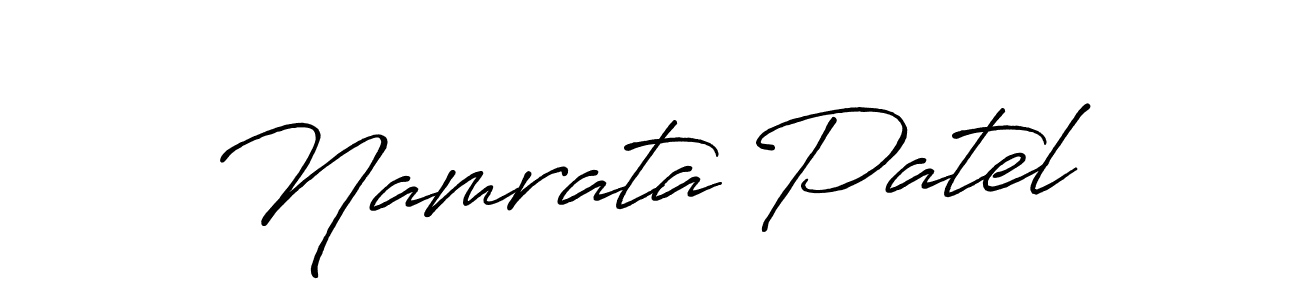 Make a beautiful signature design for name Namrata Patel. With this signature (Antro_Vectra_Bolder) style, you can create a handwritten signature for free. Namrata Patel signature style 7 images and pictures png
