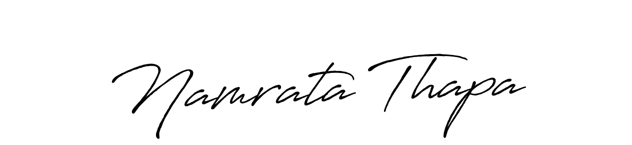 Create a beautiful signature design for name Namrata Thapa. With this signature (Antro_Vectra_Bolder) fonts, you can make a handwritten signature for free. Namrata Thapa signature style 7 images and pictures png